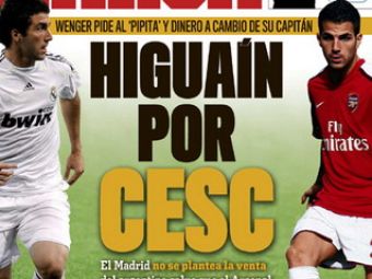 Afacerea iernii: schimb Fabregas - Higuain intre Real si Arsenal!