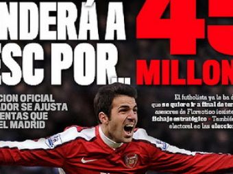 Arsenal s-a decis! Il&nbsp;vinde pe Fabregas pentru... 45 de milioane de euro!