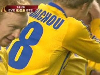 Golul cu care Borisov o BATE&nbsp;pe Everton: un sut de la 25 de metri care i-a ametit pe toti