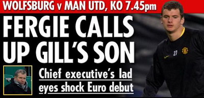 E disperare la Manchester&nbsp;United: va debuta&nbsp;fiul boss-ului David Gill!