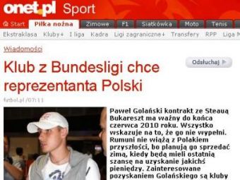 Cand pleaca Golanski de la Steaua! Ce scrie presa din Polonia
