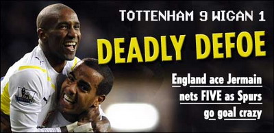 VIDEO / Incredibil: Tottenham 9-1 Wigan! Defoe a marcat de 5 ori!
