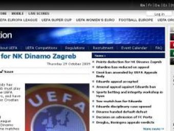 UEFA a penalizat-o pe Dinamo Zagreb cu 3 puncte! Joaca cu tribunele goale cu Timisoara