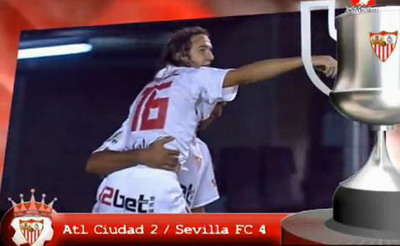 Diego Capel FC Sevilla Jesus Navas Luis Fabiano Unirea Urziceni
