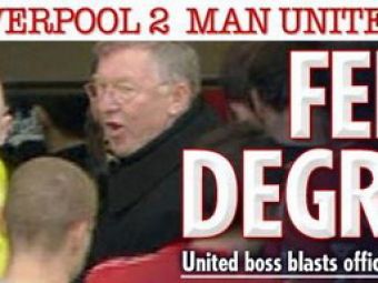 Ferguson, criza de nervi la adresa arbitrului, dupa ce a pierdut cu Liverpool!
