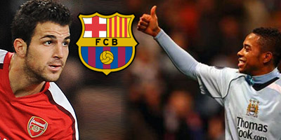 Arsenal Barcelona Cesc Fabregas Joan Laporta Robinho