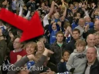 VIDEO / Foarte tare: doi fani Liverpool in mijlocul galeriei lui Chelsea la gol!