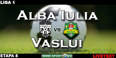 Unirea Alba Iulia 2-0 FC Vaslui(Cristea '45, Dalbea '62)!