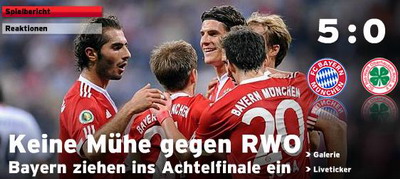 VIDEO:&nbsp;Bayern SHOW!&nbsp;Vezi 5 super goluri in Bayern 5-0 Oberhausen!