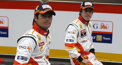 Fernando Alonso FIA Flavio Briatore Nelson Piquet jr Pat Symonds