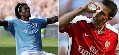 Arsenal Emmanuel Adebayor Manchester City Robin van Persie