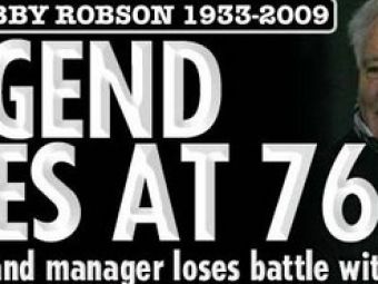 A murit Sir Bobby Robson, omul care l-a facut capitan pe Gica Popescu la Barcelona!
