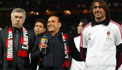 AC Milan David Beckham Ronaldinho Silvio Berlusconi