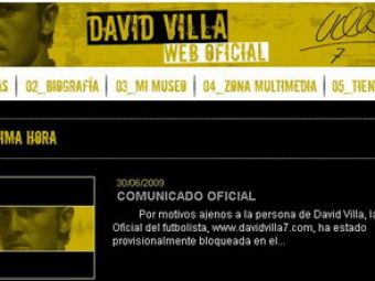 Site-ul lui David Villa a fost spart de un hacker, fan al Barcelonei!
