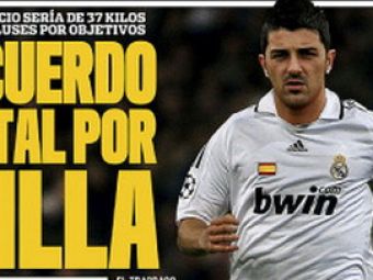 David Villa la Real Madrid pentru 38 de milioane de euro? Are sanse Real la Liga cu Kaka si Villa?