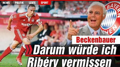 Bayern Munchen Franck Ribery Franz Beckenbauer Real Madrid