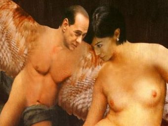 Berlusconi apare nud intr-o pictura alaturi de un ministru!