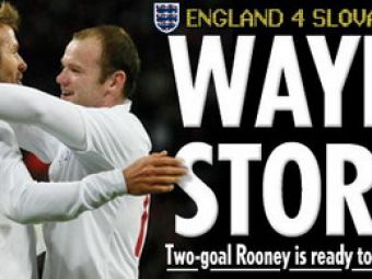 Beckham este cel mai selectionat englez, insa Rooney face legea! Anglia 4-0 Slovacia