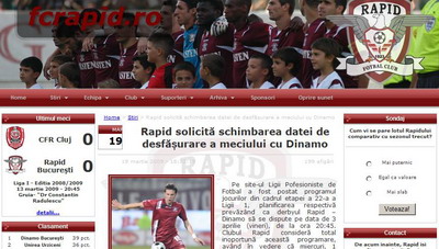 Rapid a cerut OFICIAL amanarea derby-ului cu Dinamo!