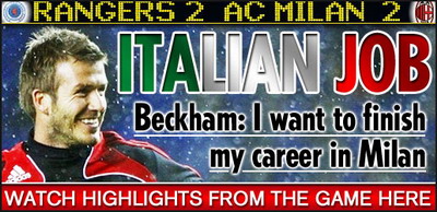 AC Milan David Beckham LA Galaxy