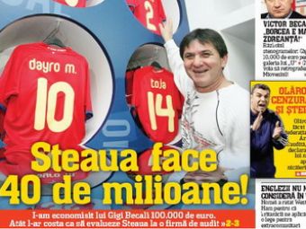ProSport / Steaua valoreaza 40 de milioane de euro!