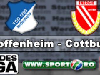 ACUM: Hoffenheim 2-0 Cottbus, Live pe www.sport.ro 