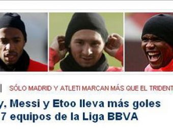 Ziarul Realului, Marca elogiaza tripleta de soc - Messi, Eto'o si Henry