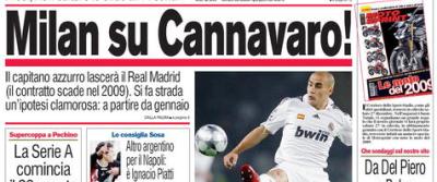 AC Milan Fabio Cannavaro Real Madrid