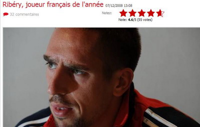 Ribery, cel mai bun jucator francez: "Sunt dezamagit, imi doream Balonul de Aur!"