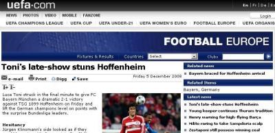 Bayern Munchen Bundesliga Hoffenheim Luca Toni