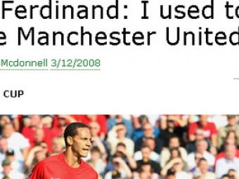 Rio Ferdinand: "Uram Manchester United!"