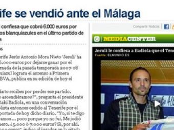 A aparut "valiza" in Spania! Vezi cat au primit jucatorii lui Tenerife sa "tranteasca" meciul cu Malaga!