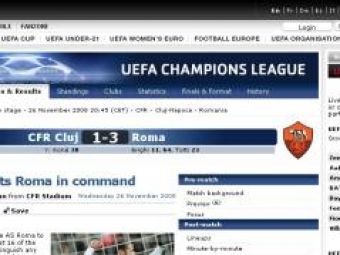 UEFA: "Dubla lui Brighi pune Roma la comanda"