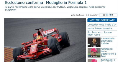 Ecclestone revolutioneaza Formula 1: MEDALII in loc de puncte!