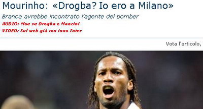 Adriano Chelsea Didier Drogba Inter Milano