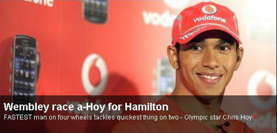 Un biciclist se va intrece cu Hamilton pe Wembley!