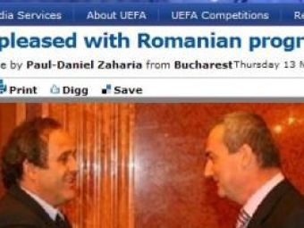 UEFA.com: "Platini lauda progresele Romaniei!"