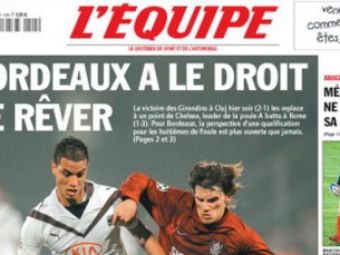 L' Equipe: "Bordeaux a trimis CFR-ul pe locul pe care trebuia sa fie de la inceput - ultimul"