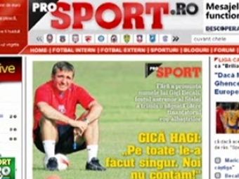 ProSport/Hagi se dezlantuie: "La Steaua, antrenorii nu conteaza" 