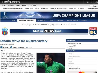 UEFA: "Steaua tanjeste la o victorie imposibila" Ce crezi?