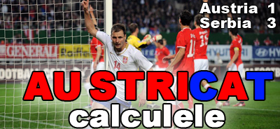 Piti, nu e de bine! Sarbii prind aripi pentru calificare: Austria 1-3 Serbia