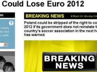 Ne bagam noi? :) FIFA: "Polonia poate pierde organizarea Euro 2012"