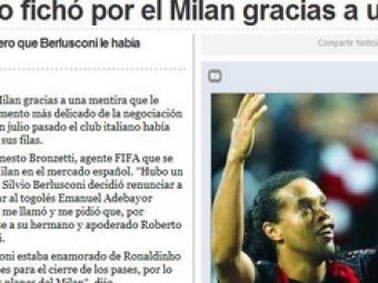Ronaldinho a ajuns la Milan printr-o minciuna! VEZI CUM: