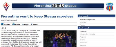 Champions League Fiorentina Steaua