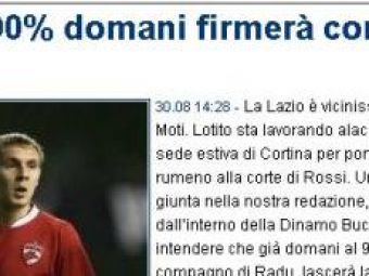 "Moti, 90% la Lazio" 