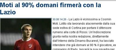 Cosmin Moti Dinamo Lazio Roma