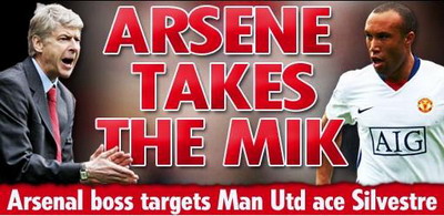 Arsenal Arsene Wenger Manchester United Mikael Silvestre Premier League