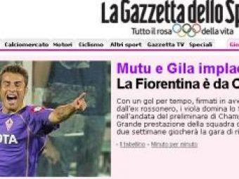 Gazzetta dello Sport: "Mutu si Gila de neoprit. Fiorentina e de Liga!"