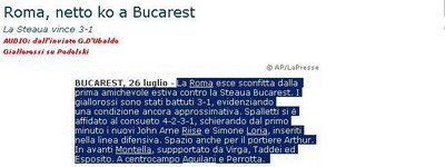 AS Roma Corriere dello Sport Steaua