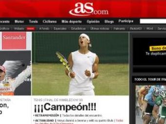 AS: "Nadal este campion la Wimbledon!"